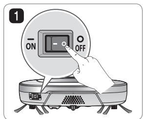 LG VR8604PR HOM-BOT SQUARE - Montage/démontage de la batterie - 1