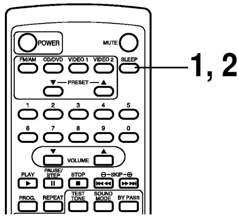 LG DA-3525AD - Programmation du temporisateur de sommeil - 1