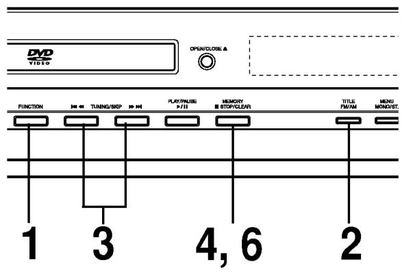 LG DA-3525AD - Présélectionner les stations radio - 1