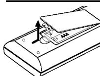 LG DAT-100P - Mise en place de la pile de la télécommande - 1