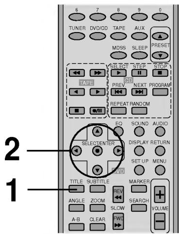 LG FFH-DV25AD - Utilisation d'un menu titres - 1