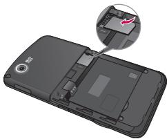 LG GT400 - Installation de la carte USIM et de la batterie - 1
