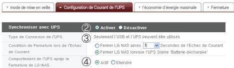 LG N2R1 - Paramétrage d'alimentation UPS - 2