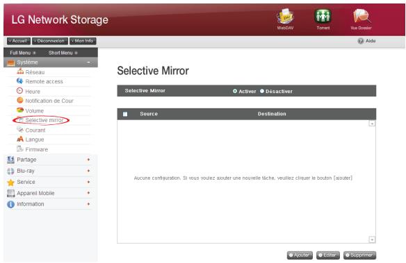 LG N2R1 - Mirroring sélectif (Protection sélective des données basée sur dossiers) - 1
