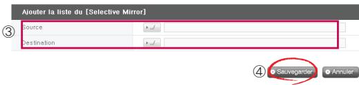 LG N2R1 - Ajouter listes du Mirroring sélectif - 1