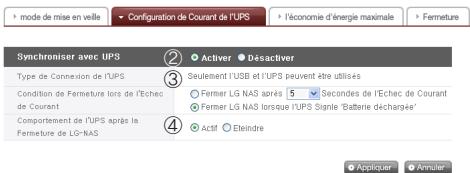 LG N2R1DB2 - Paramétrage d'alimentation UPS - 2