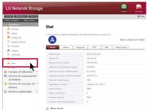 LG NAS N1A1 - Confirmation des états et configuration des informations - 2