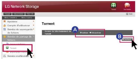 LG NAS N1A1 - 11-2. Service de partage de fichiers torrent - 1