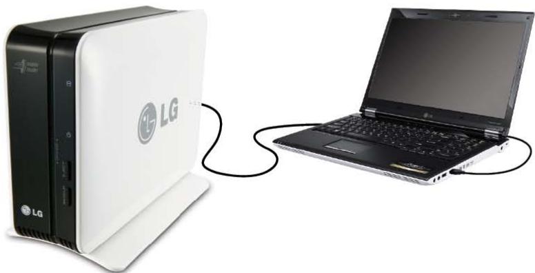 LG NAS N1A1 - Connexion d'un lecteur de disque dur externe (HDD) - 6