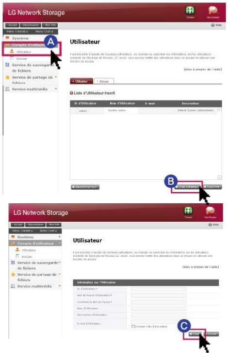 LG NAS N1A1 - Ajouter un utilisateur - 1