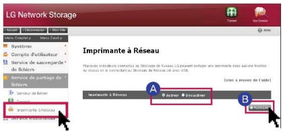 LG NAS N1A1 - 11-3. Service de partage de fichiers imprimante réseau - 2