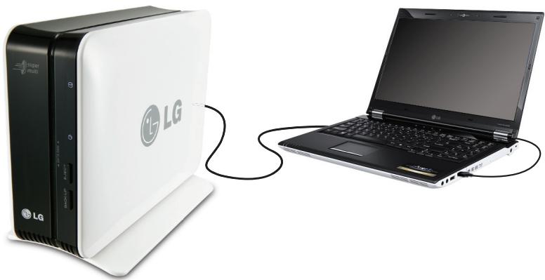 LG NAS N1T1 - Connexion d'un lecteur de disque dur externe (HDD) - 6
