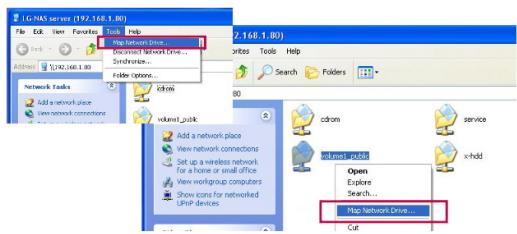 LG NAS N1T1 - Utilisation de la fonction de partage de fichiers de windows - 2