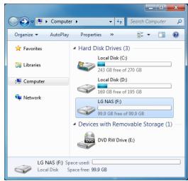 LG NAS N1T1 - Connexion d'un lecteur de disque dur externe (HDD) - 2