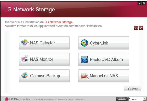 LG NAS N2B1 - Installation de programmes d'application du PC - 1
