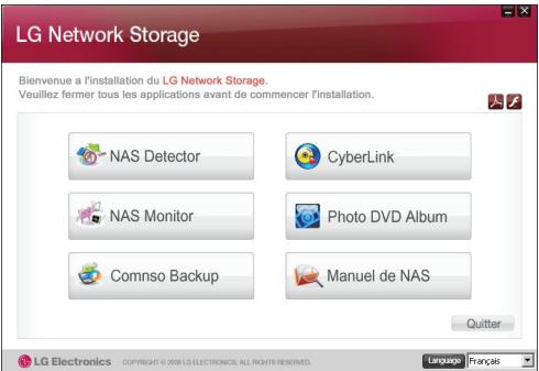 LG NAS N2R1 - Installation de programmes d'application du PC - 1