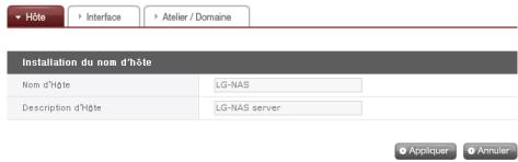 LG NAS N2R1 - Nom d'hôte - 1