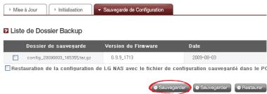 LG NAS N2R1 - [Sauvegardez les fichiers de configuration sur le PC] - 1