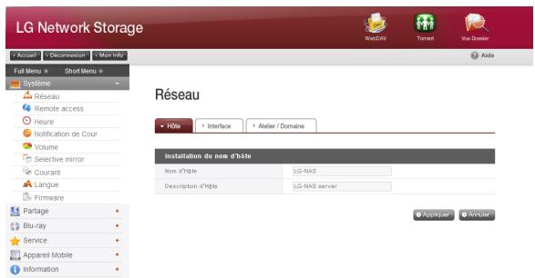 LG NAS N2R1 - Paramétrage du réseau - 1