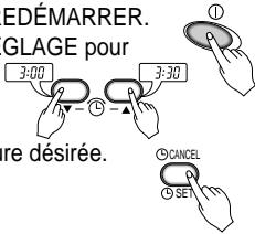 EDÉMARRER. GLAGE pour 3:00 3:30 are désirée. CANCEL SET