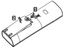 LG E09EK - Insertion des piles - 1