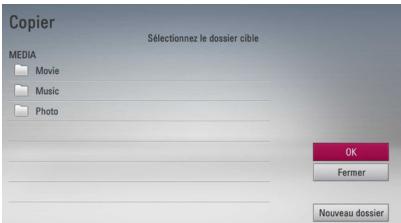LG HR935D, HR939D - Copie de fichiers et de dossiers sur le disque dur interne - 5