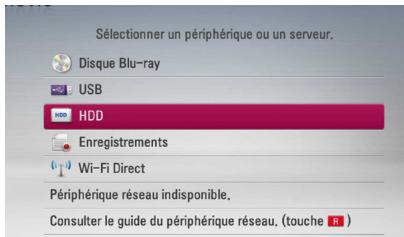 LG HR935D, HR939D - Appuyez sur la touche HOME (↑). - 2