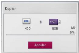 LG HR935D, HR939D - Copie de fichiers et de dossiers du disque dur interne vers un périphérique de stockage USB - 8