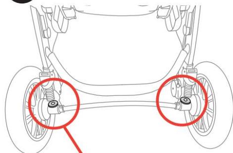 CHICCO ACTIV3 - Comment retarder les roues arrière - 1