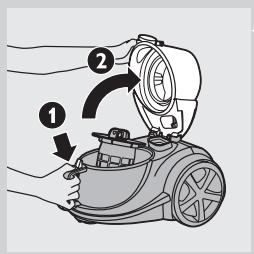 PHILIPS FC9222 & FC 9222 - Appuyez toujours sur le bouton de nettoyage du filtre après utilisation de l'aspirateur. - 2