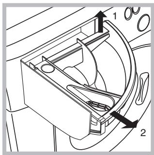 HOTPOINT CAWD 129 - Nettoyage du tiroir à produits lessiviels. - 1