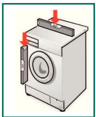 BOSCH WAE28210FF - Ajustez le lave-linge à l'aide d'un niveau à bulle - 3
