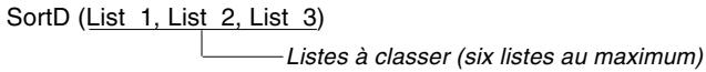 CASIO 35+ - Utilisation des fonctions de classement de listes dans un programme - 2