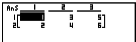 CASIO GRAPH 25+ E - Exemple transposer la matrice suivante : - 1