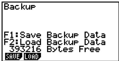 CASIO GRAPH 75+ E - Pour sauvegarder les données de la mémoire principale - 1