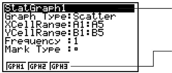 CASIO GRAPH 75+ E - - Configuration des paramètres de graphes statistiques - 1