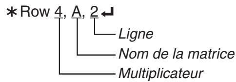 CASIO GRAPH 75+ E - - Pour calculer un produit des valeurs (*row) - 1