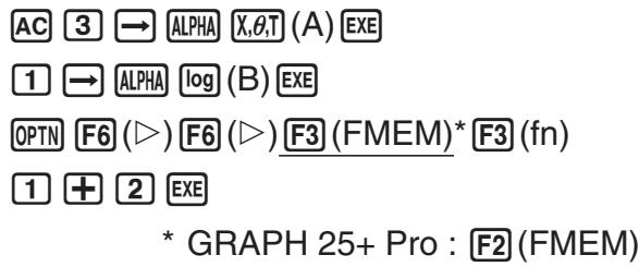 CASIO GRAPH 75+ E - Exemple rappeler le contenu de la mémoire de fonctions 1 - 2