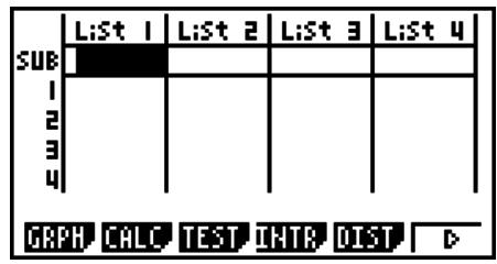 CASIO GRAPH 75+ E - Pour désigner une liste - 1