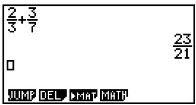 CASIO GRAPH 75+ E - Affichage des résultats de calculs en mode d'écriture mathématique - 1