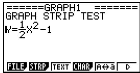 CASIO GRAPH 75+ E - Pour insérer un bandeau - 1