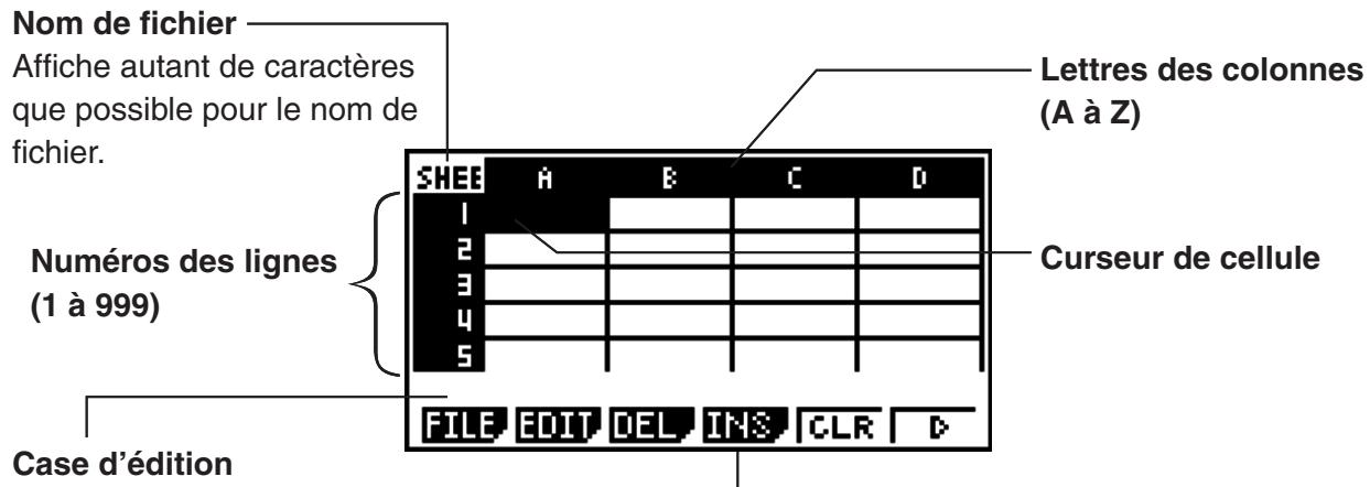 CASIO GRAPH 75+ E - Notions fondamentales du tableur et le menu de fonctions - 1