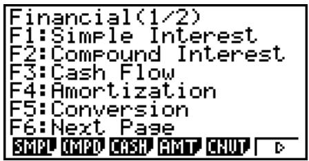 CASIO GRAPH 75+ E - Avant d'effectuer des calculs financiers - 1