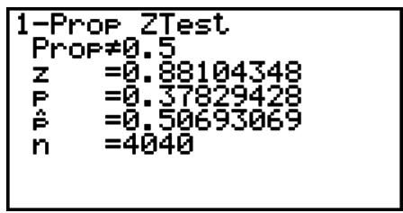 CASIO GRAPH 75+ E - - Test z à 1 proportion - 2