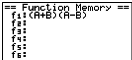 CASIO GRAPH 75+ E - Exemple rappeler le contenu de la mémoire de fonctions 1 - 5