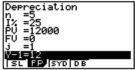 CASIO GRAPH 75+ E - - Méthode de la dépréciation constante (SL) - 1