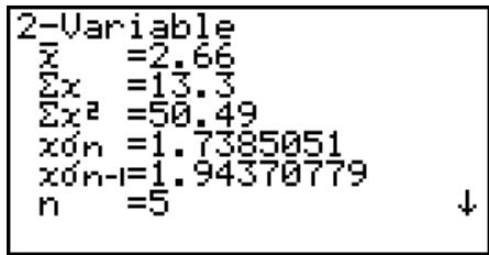 CASIO GRAPH 75+ E - Calculs statistiques et de régression avec des variables appariées - 2