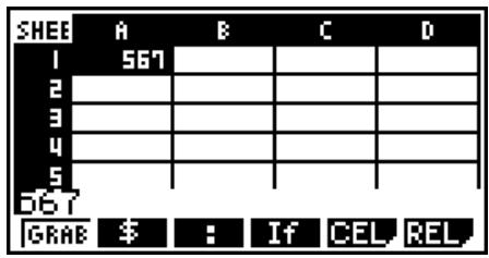 CASIO GRAPH 75+ E - Édition des données d'une cellule - 1
