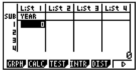 CASIO GRAPH 75+ E - Pour désigner une liste - 3