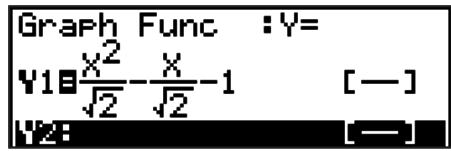 CASIO GRAPH 75+ E - Mode d'écriture mathématique dans le mode GRAPH - 1